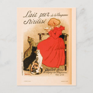 ca. 1890 Vintage-Francais Milchwerbung Postkarte