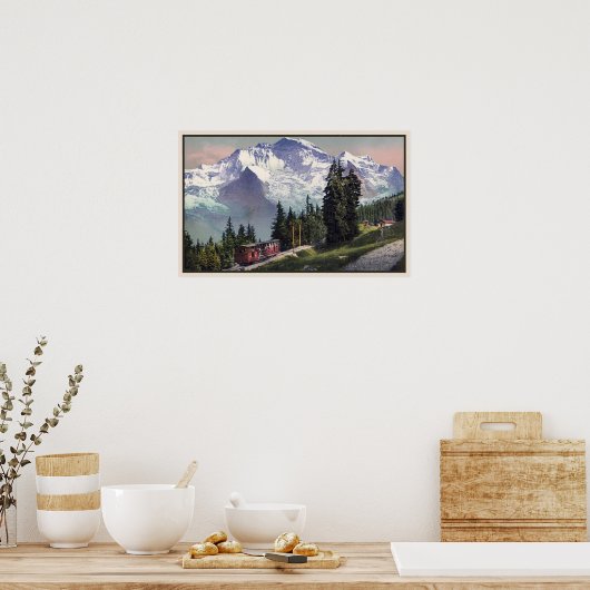 ca. 1900 Jungfrau Bergmütterbahn Poster (Küche)