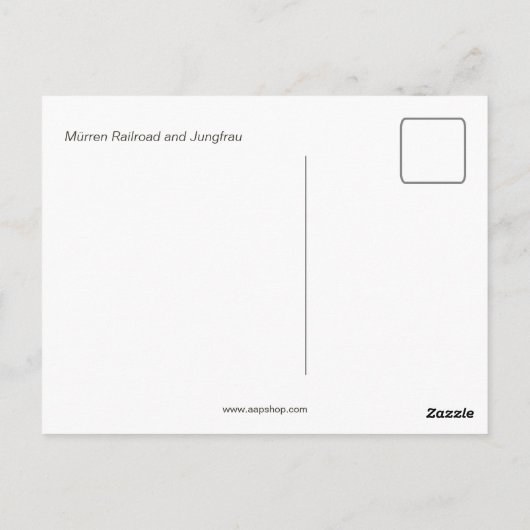 ca. 1900 Jungfrau Bergmütterbahn Postkarte (Rückseite)