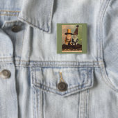 ca. 1900 Katzen in Hüten RPPC Button (Beispiel)
