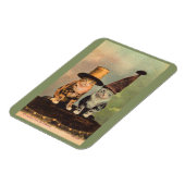 ca. 1900 Katzen in Hüten RPPC Magnet (Linke Seite)