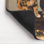ca. 1900 Katzen in Hüten RPPC Mousepad (Ecke)