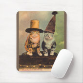 ca. 1900 Katzen in Hüten RPPC Mousepad (Mit Mouse)