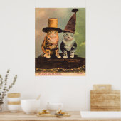 ca. 1900 Katzen in Hüten RPPC Poster (Küche)