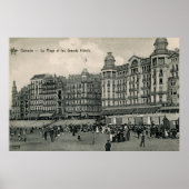 ca. 1900 Ostend Beach and Grands Hotels Poster (Vorne)