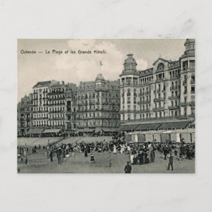 ca 1900 Ostend Strand und Grands Hotels Postkarte