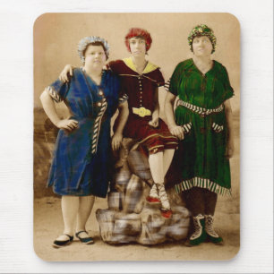 ca. 1910 Atlantic City Badeschönheiten RPPC Mousepad