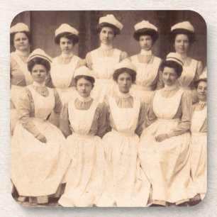 ca. 1914 Absolventen der Krankenpflegerschule Untersetzer