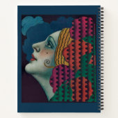 ca. 1930 Art Deco Frau Druck Notizblock (Rückseite)
