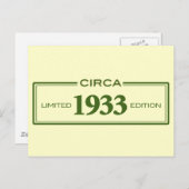 ca. 1933 postkarte (Vorne/Hinten)