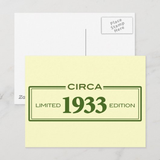 ca. 1933 postkarte (Vorne/Hinten)