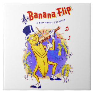 ca. 1950 Banana Umdrehend Notendecke Fliese