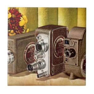 ca. 1950 Heimkino-Kameras Annonce Fliese