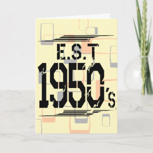 ca. 1950er - 60er bis 70er Geburtstage Einladung
