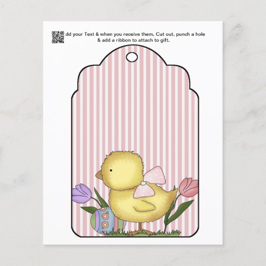 ca. 4x5 Küken-Baby-Shower-Geschenk oder -Gunstbeut Flyer (Vorne)