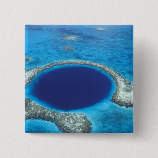 CA, Belize. Luftbild des Blauen Loch (Durchmesser) Button (Vorderseite)