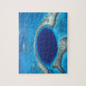 CA, Belize. Luftbild des Blauen Loch (Durchmesser) Puzzle (Vertikal)