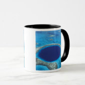 CA, Belize. Luftbild des Blauen Loch (Durchmesser) Tasse (VorderseiteRechts)
