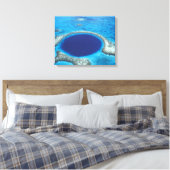 CA, Belize. Luftbild des Blauen Lochs (Durchmesser Leinwanddruck (Insitu (Schlafzimmer))