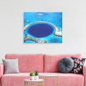 CA, Belize. Luftbild des Blauen Lochs (Durchmesser Leinwanddruck (Insitu (Wohnzimmer))