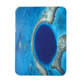 CA, Belize. Luftbild des Blauen Lochs (Durchmesser Magnet (Vertikal)