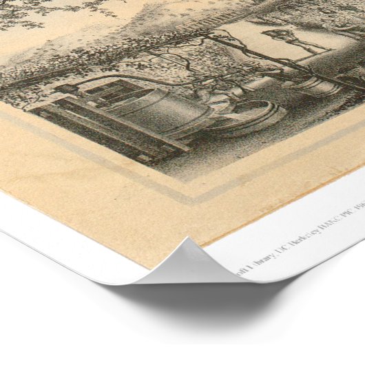 CA. Bescheinigung der landwirtschaftlichen Gesells Poster (Ecke)