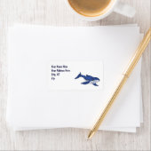CA- Blue Whale Address Labels Adressaufkleber (Insitu)