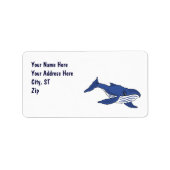 CA- Blue Whale Address Labels Adressaufkleber (Vorne)