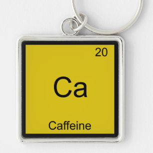 Ca - Caffeine Funny Chemistry Element Symbol T-Shi Schlüsselanhänger