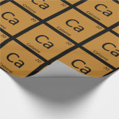 Ca - Calzone Chemistry Periodisches Tabellensymbol Geschenkpapier (Ecke)