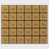 Ca - Calzone Chemistry Periodisches Tabellensymbol Geschenkpapier (Flach)