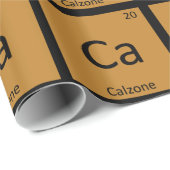 Ca - Calzone Chemistry Periodisches Tabellensymbol Geschenkpapier (Rolleneckpunkt)