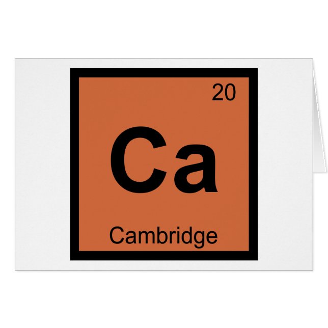 Ca - Cambridge City Chemistry Periodic Table (Vorderseite (Horizontal))