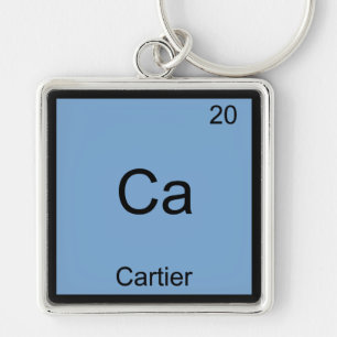 Ca - Cartier Funny Chemistry Element Symbol T-Shir Schlüsselanhänger