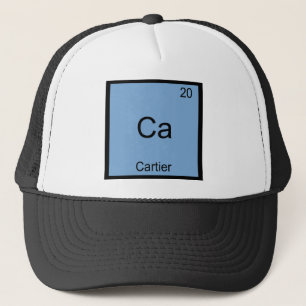 Ca - Cartier Funny Chemistry Element Symbol T-Shir Truckerkappe