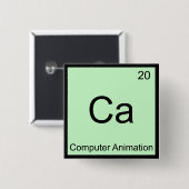 Ca - Computeranimation — Funny Chemistry Element T Button (Vorne & Hinten)