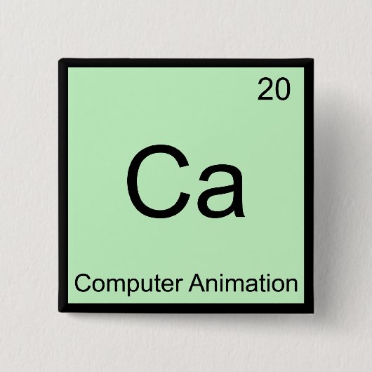 Ca - Computeranimation — Funny Chemistry Element T Button (Vorderseite)