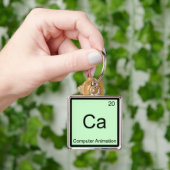 Ca - Computeranimation — Funny Chemistry Element T Schlüsselanhänger (Hand)