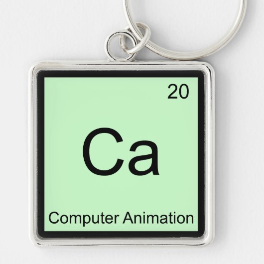 Ca - Computeranimation — Funny Chemistry Element T Schlüsselanhänger (Vorne)