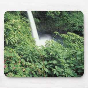CA, Costa Rica. La-Paz-Wasserfall und Impatiens Mousepad