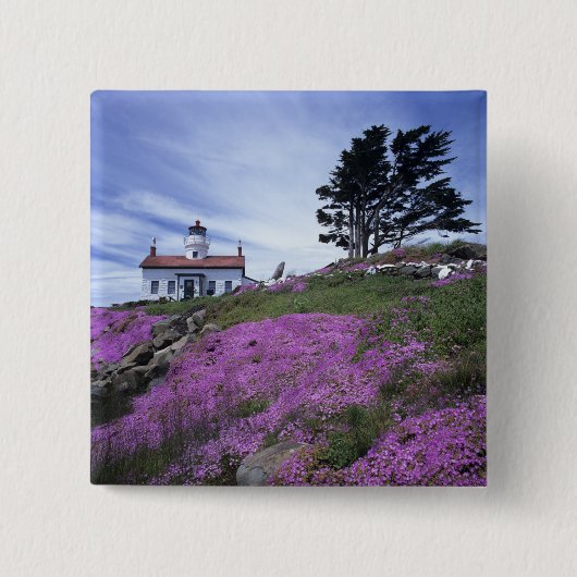 CA, Crescent City, Battery Point Leuchtturm mit Button (Vorderseite)