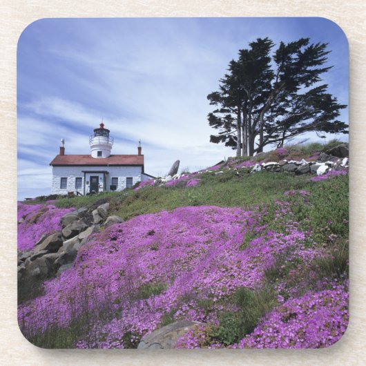 CA, Crescent City, Battery Point Leuchtturm mit Getränkeuntersetzer (Vorderseite)