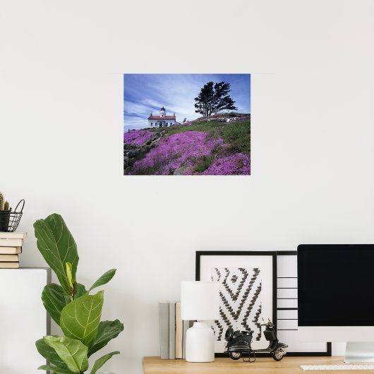 CA, Crescent City, Battery Point Leuchtturm mit Poster (Heimbüro)