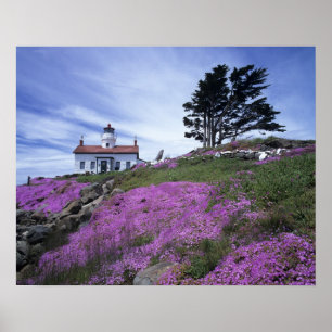 CA, Crescent City, Battery Point Leuchtturm mit Poster