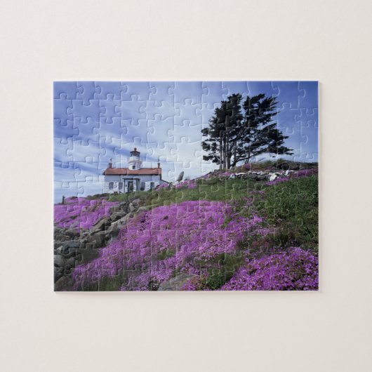 CA, Crescent City, Battery Point Leuchtturm mit Puzzle (Horizontal)