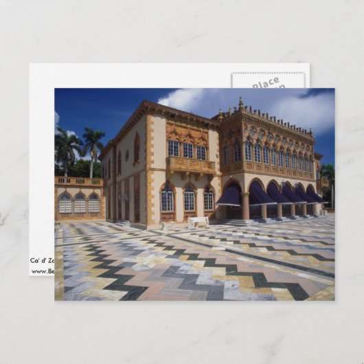 Ca' d'Zan, Winterresidenz von John Ringling, Sar Postkarte (Vorne/Hinten)