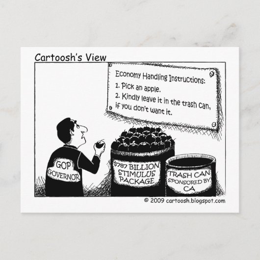 CA: Geben Sie mir Ihr ungewolltes Geld für Konjunk Postkarte (Vorderseite)