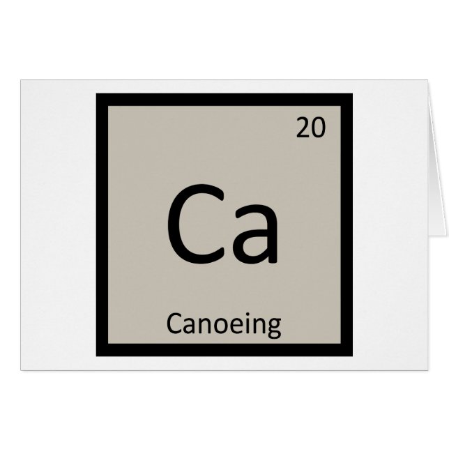 Ca - Kanusport Chemie Periodische Tabelle (Vorderseite (Horizontal))