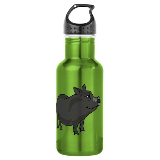 CA, lustiger Topf aufgeblähtes Schwein Trinkflasche (Vorderseite)