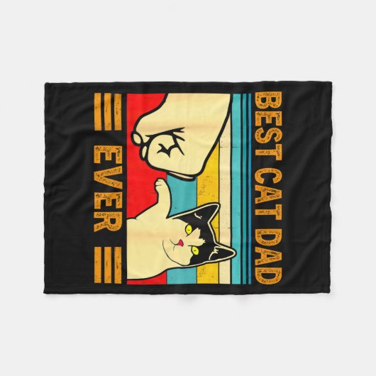 Ca Men Cat Dad Ever Funny Cat Lover Gift Fleecedecke (Vorderseite (Horizontal))